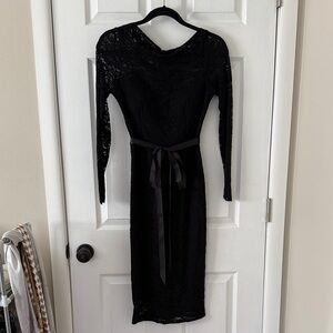 Windsor Black Long Sleeve Lace Dress